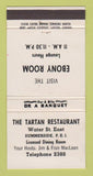Matchbook Cover - Tartan Restaurant Summerside PEI PE WEAR 30 Strike
