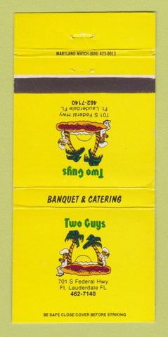 Matchbook Cover - Two Guys Restaurant Fort Lauderdale FL 30 Strike