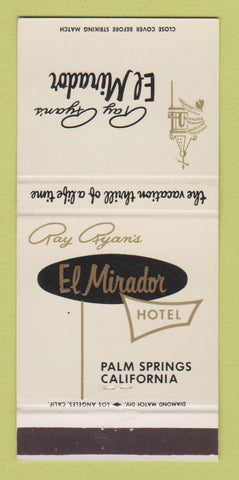 Matchbook Cover - Ray Ryan's El Mirador Hotel Palm Springs CA 30 Strike