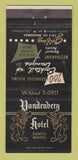 Matchbook Cover - Vandenberg Hotel Santa Maria CA 30 Strike