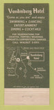 Matchbook Cover - Vandenberg Hotel Santa Maria CA 30 Strike