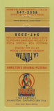 Matchbook Cover - Visca's Tavern Hamilton ON La Fontana 30 Strike