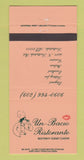Matchbook Cover - Un Bacio Ristorante Italian Scottsdale AZ 30 Strike