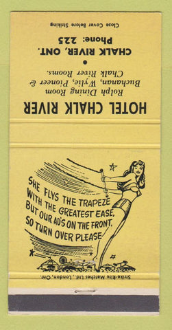 Matchbook Cover - Hotel Chalk River Chalk River ON girlie 30 Strike