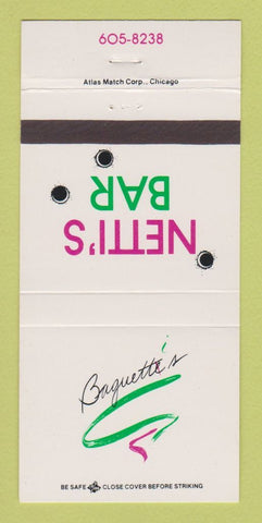 Matchbook Cover - Baquettis Netti's Bar 30 Strike
