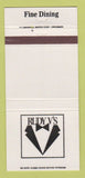 Matchbook Cover - Rudy V's Restaurant Holiday Inn Cincinnati OH 30 Strike