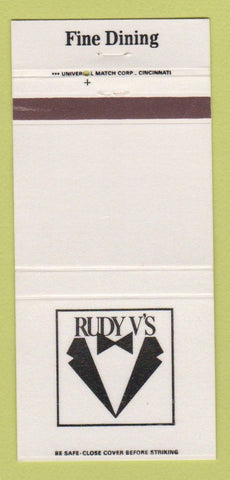 Matchbook Cover - Rudy V's Restaurant Holiday Inn Cincinnati OH 30 Strike