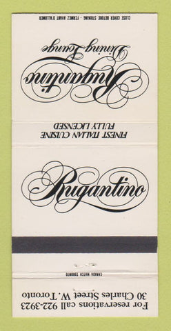 Matchbook Cover - Rugantino Restaurant Toronto ON 30 Strike