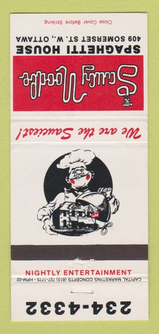Matchbook Cover - Saucy Noodle Spaghetti House Ottawa ON 30 Strike