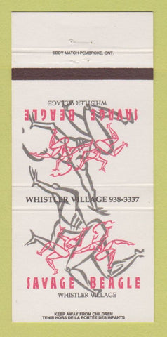 Matchbook Cover - Savage Beagle Whistler BC 30 Strike