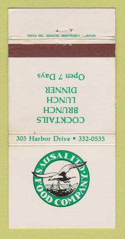 Matchbook Cover - Sausalito Food Company CA? WEAR 30 Strike