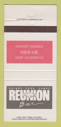 Matchbook Cover - Reunion Bar Toronto ON 30 Strike