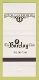 Matchbook Cover - The Blarclay Club Chicago IL 30 Strike