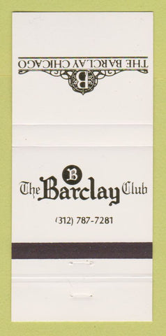 Matchbook Cover - The Blarclay Club Chicago IL 30 Strike