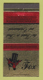 Matchbook Cover - The Fox Restaurant Oakland CA 30 Strike