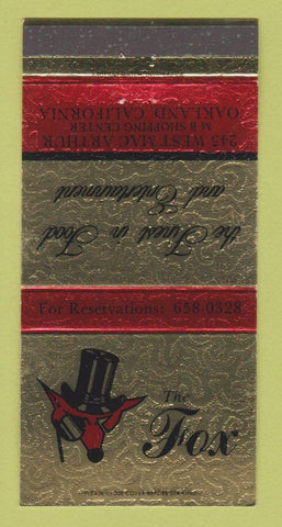 Matchbook Cover - The Fox Restaurant Oakland CA 30 Strike