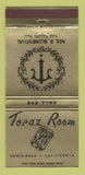 Matchbook Cover - Topaz Room Santa Rosa CA Neil Blumenthal 30 Strike