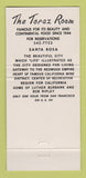 Matchbook Cover - Topaz Room Santa Rosa CA Neil Blumenthal 30 Strike