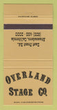 Matchbook Cover - Overland Stage Company Atascadero CA 30 Strike
