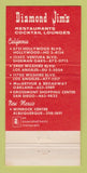 Matchbook Cover - Diamond Jim's Restaurants Hollywood Oakland CA 30 Strike
