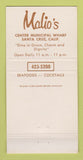Matchbook Cover - Malio's Restaurant Santa Cruz CA 30 Strike
