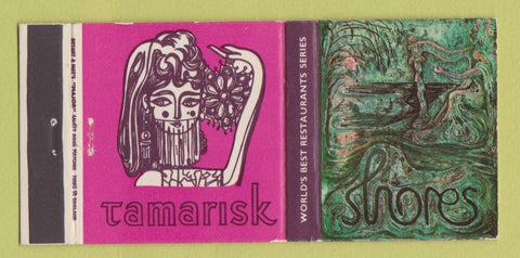 Matchbook Cover - Tamarisk Restaurants Shores UK England 30 Strike