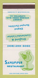 Matchbook Cover - Sandpiper Restaurant Cupertino CA 30 Strike
