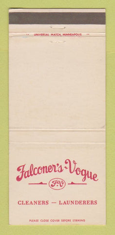 Matchbook Cover - Falconer's Vogue Cleaners WEAR 30 Strike