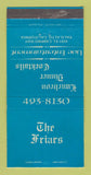 Matchbook Cover - The Friars Restaurant Palo Alto CA 30 Strike