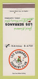 Matchbook Cover - Los Serranos Country Club Chino CA 30 Strike