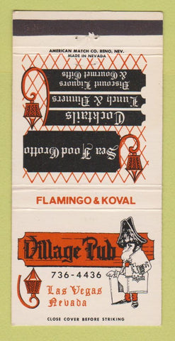 Matchbook Cover - Village Pub Las Vegas NV restaurant 30 Strike