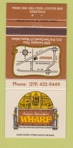 Matchbook Cover - Captain Alexander's Wharf Fort Wayne IN 30 Strike