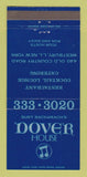Matchbook Cover - Dover House Burt Bacharach Westbury LI NY 30 Strike