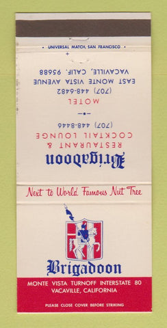 Matchbook Cover - Brigadoon Restaurant Vacaville CA 30 Strike