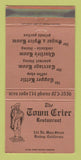Matchbook Cover - Town Crier Restaurant Bishop CA WEAR 30 Strike