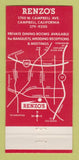 Matchbook Cover - Renzo's Restaurant Campbell CA 30 Strike