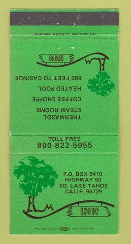 Matchbook Cover - Elm Inn South Lake Tahoe CA 30 Strike