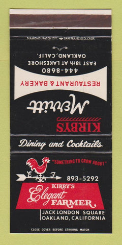 Matchbook Cover - Kirby's Elegant Farmer Oakland CA 30 Strike