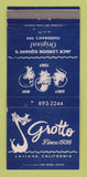 Matchbook Cover - Grotto Restaurant Oakland CA  30 Strike
