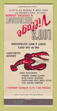 Matchbook Cover - Lou's Village Restaurant San Jose CA lobster 30 Strike