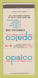 Matchbook Cover - Opalco Chemical McKeesport PA 30 Strike