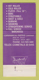 Matchbook Cover - Commercial Metals Company Detroit MI 30 Strike