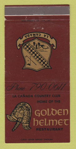 Matchbook Cover - Golden Helmet Restaurant La Canada CA 30 Strike
