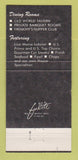 Matchbook Cover - French Tavern Restaurant Huntington WV 30 Strike