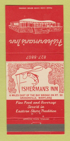 Matchbook Cover - Fisherman's Inn Grasonville MD 30 Strike