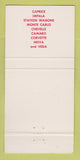Matchbook Cover - 1971 Chevrolet Shults Gage Jamestown NY 30 Strike