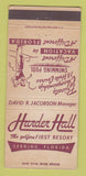Matchbook Cover - Harden Hall Resort Sebring FL golf 30 Strike
