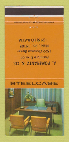 Matchbook Cover - Steelcase Office Furniture Philadelphia PA Pomerantz 30 Strike