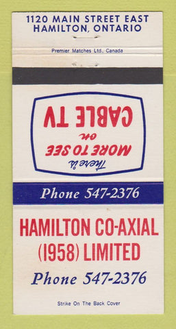 Matchbook Cover - Hamilton Co Axial Cable Hamilton ON 30 Strike