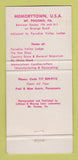 Matchbook Cover - Memorytown USA Mount Pocono PA 30 Strike